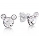 Earrings sterling Silver and Swarovski Crystal Mickey Mouse Disney