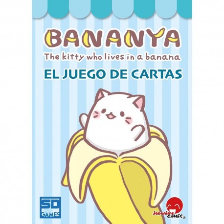 Caixa do jogo de cartas Bananya com ilustrações