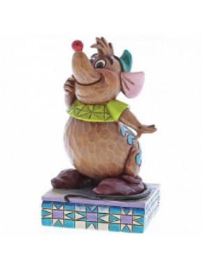 Figura de Gus Gus de Enesco de La Cenicienta con camiseta verde
