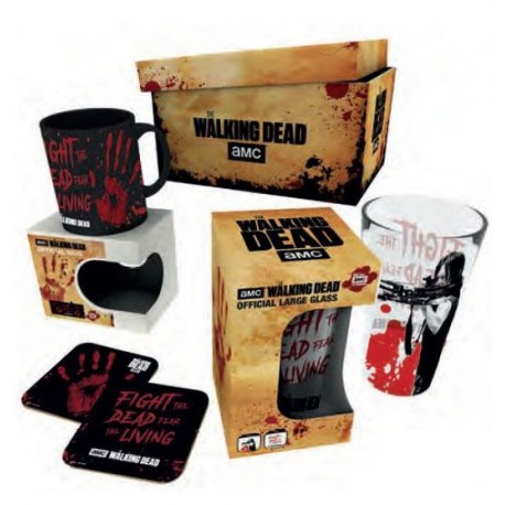 Pack regalo The Walking Dead Vaso + Taza + Posavasos