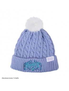 Gorro lila con pompón blanco de HUNTR X KPop Demon Hunters