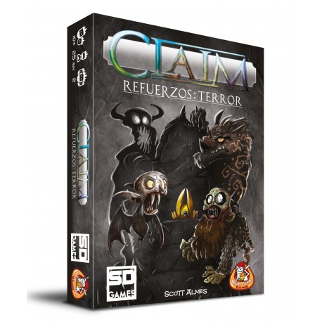 Caja del juego de mesa Claim Refuerzos: Terror