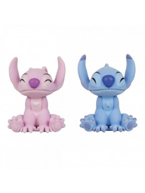 Pack de 2 figuras flocadas de Disney con Stitch y Angel.