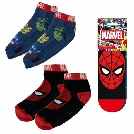 Lot de chaussettes courtes Marvel avec Spider-Man et Iron Man