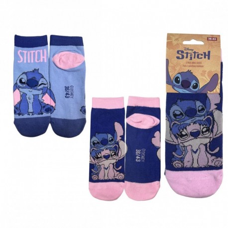 Pack de calcetines tobilleros de Stitch multicolor para adultos