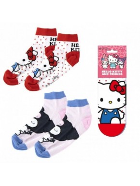 Pack de meias de tornozelo Hello Kitty para crianças