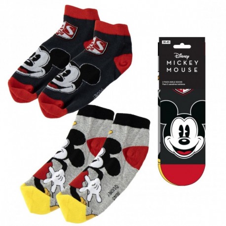 Pack de chaussettes chevilles de Mickey Mouse avec différents designs