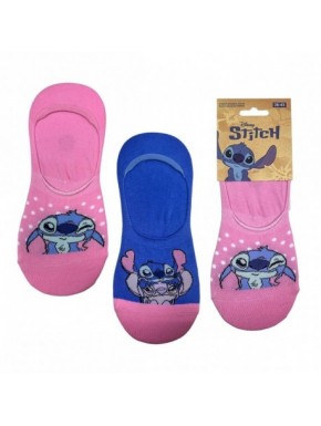 Socquettes Disney Stitch en rose et bleu