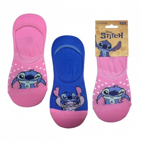 Socquettes Disney Stitch en rose et bleu