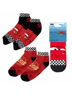 Pack de chaussettes à cheville Cars avec design rouge et noir