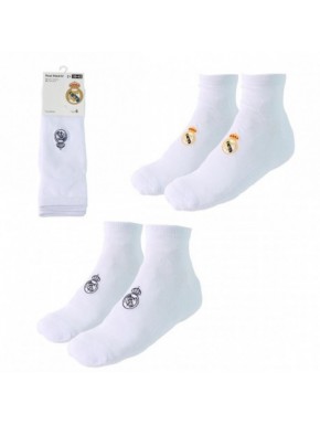 calcetines Real Madrid blancos con logo