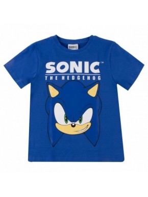 Camiseta azul de Sonic para niños