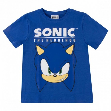 Camiseta azul de Sonic para niños