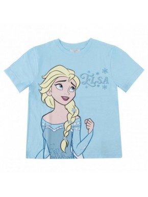 Camiseta azul Elsa de Frozen para crianças