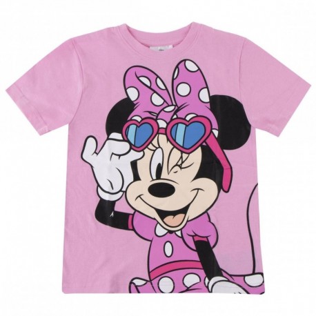 Camiseta rosa da Minnie Mouse para meninas
