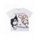 T-shirt blanc Hello Kitty My Melody et Kuromi pour filles