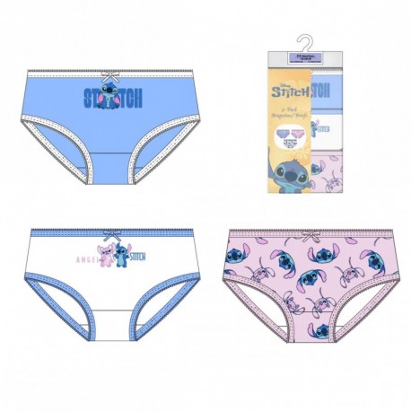 Pack de 3 braguitas Stitch para niñas en diferentes diseños