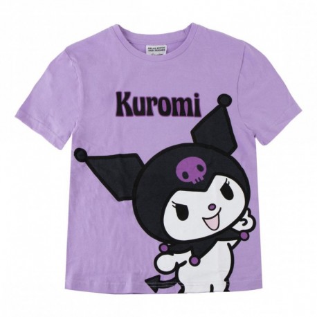 Camiseta lila de Kuromi para niñas de 6 a 12 años