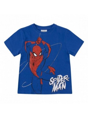 T-shirt bleu court Spiderman pour enfants