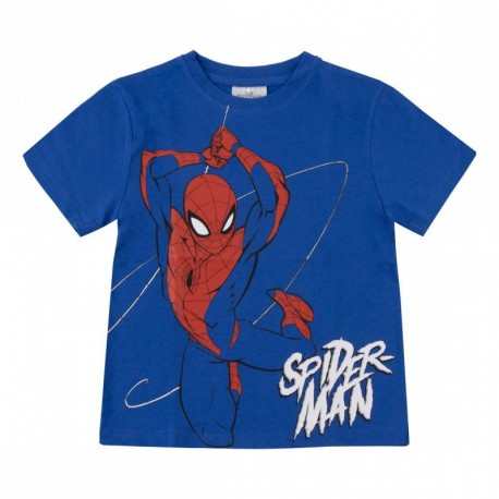 T-shirt bleu court Spiderman pour enfants
