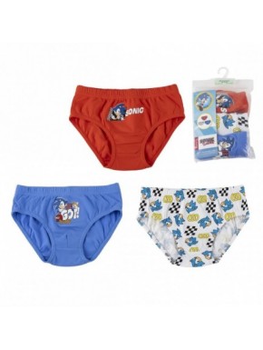 Pack cuecas Sonic para crianças em várias cores
