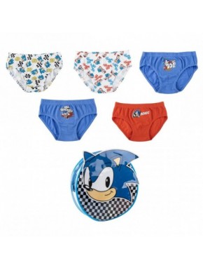 Pack de sous-vêtements pour enfants Sonic avec trousse