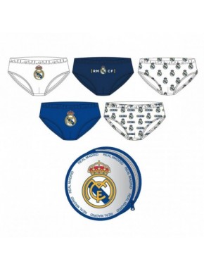 Pack de calzoncillos Real Madrid con neceser para niños