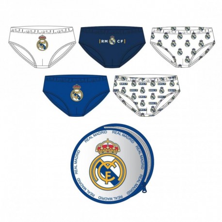 Pack de calzoncillos Real Madrid con neceser para niños