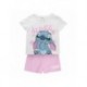 Conjunto camiseta y shorts Stitch para niñas