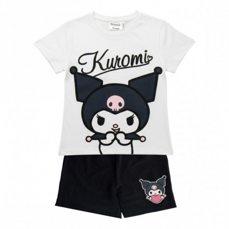 Conjunto de camiseta e shorts Hello Kitty Kuromi para crianças