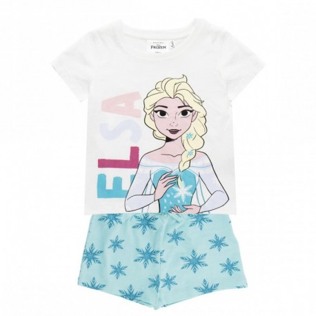 Pyjama court Frozen pour filles avec image d'Elsa