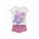Pijama corto Care Bears con camiseta blanca y pantalones rosas