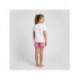 Pyjama court Bisounours avec t-shirt blanc et short rose
