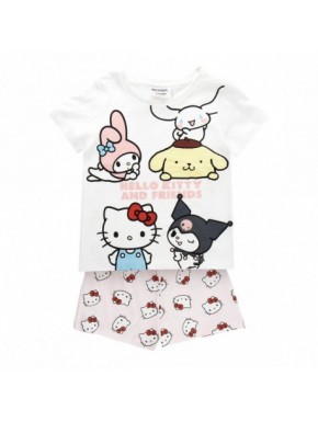 Pyjama court Hello Kitty pour filles de 6 à 12 ans