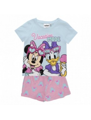 Pijama curto Minnie Mouse para meninas