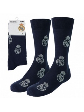 Calcetines azules niño Real Madrid con escudo del club