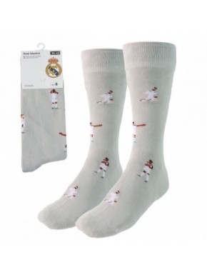 Calcetines grises Real Madrid para niños