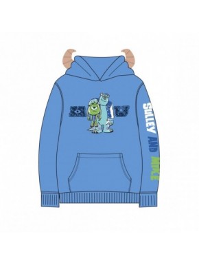 Sweat à capuche bleu Monstres Academy avec Sulley et Mike