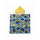 Poncho bleu Minions avec capuche jaune