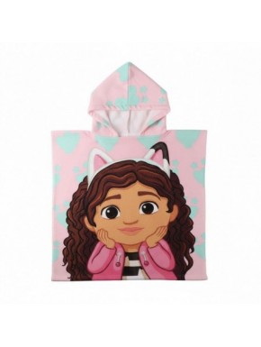 Poncho en microfibre rose clair Gabby’s Dollhouse