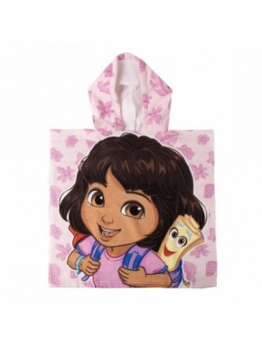 Poncho rosa de microfibra con Dora la Exploradora
