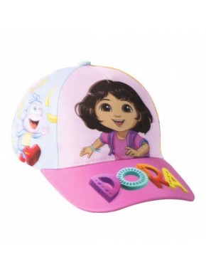 Gorra rosa de Dora la Exploradora con visera curva
