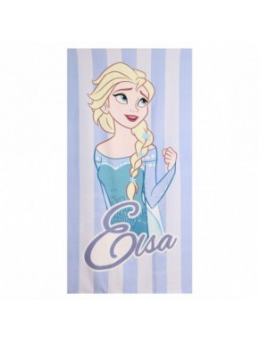 Serviette microfibre bleue avec Elsa de Frozen