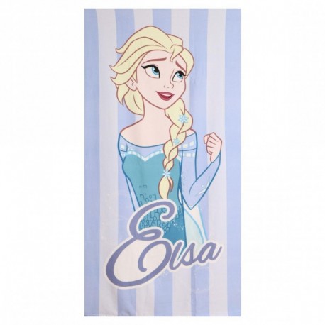 Toalla de microfibra azul con Elsa de Frozen