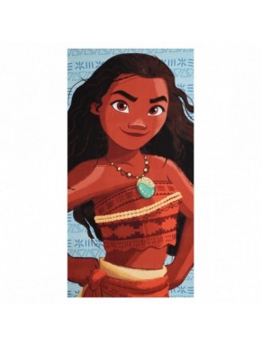 Toalla de microfibra azul claro con imagen de Moana