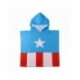 Poncho en Microfibre Avengers Captain America Bleu