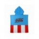 Poncho en microfibre bleu de Captain America avec étoile