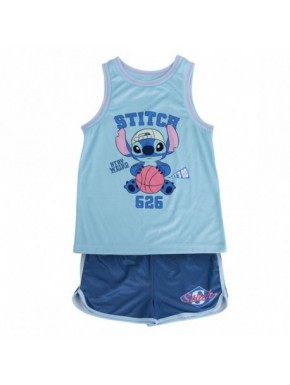 Conjunto deportivo de Stitch para niños, camiseta y shorts.
