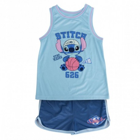 Conjunto deportivo de Stitch para niños, camiseta y shorts.