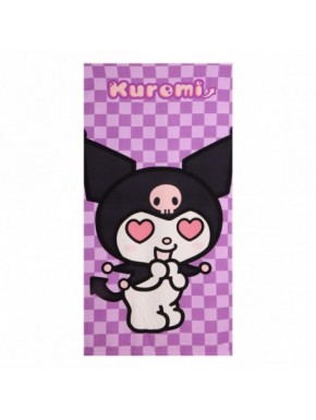 Serviette Kuromi violette en microfibre 140x70 cm